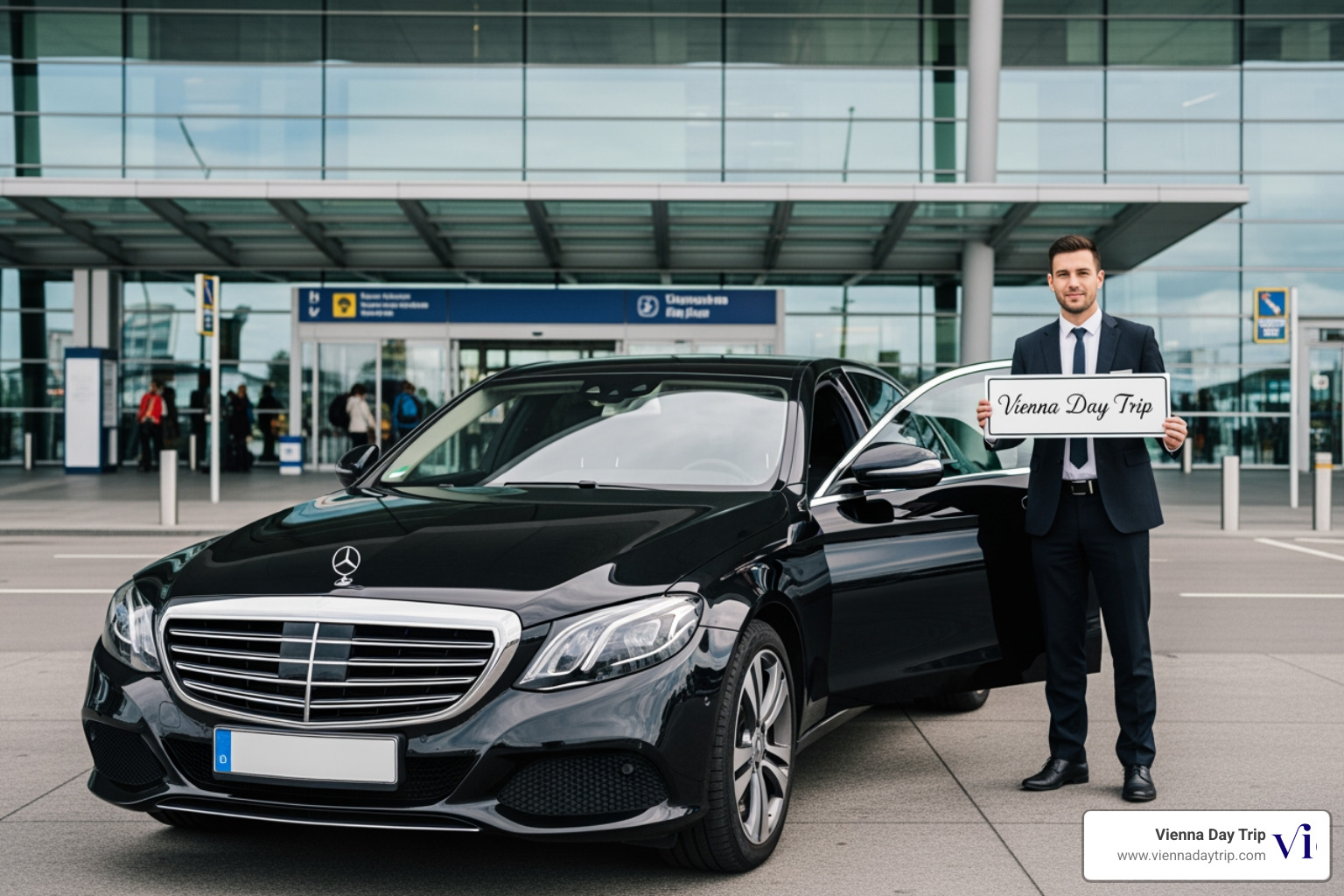 Premium Mercedes-Benz sedan for Vienna airport transfers