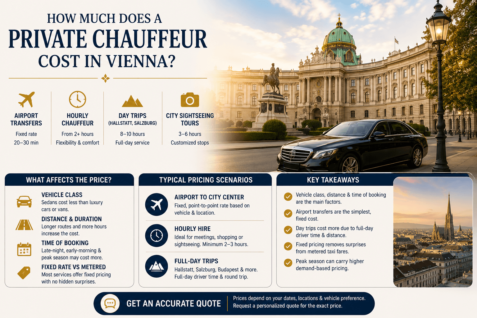 Private chauffeur pricing in Vienna